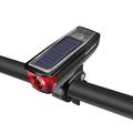 ROCKBROS HJ-052 Luce anteriore per bicicletta con caricatore solare e campanello